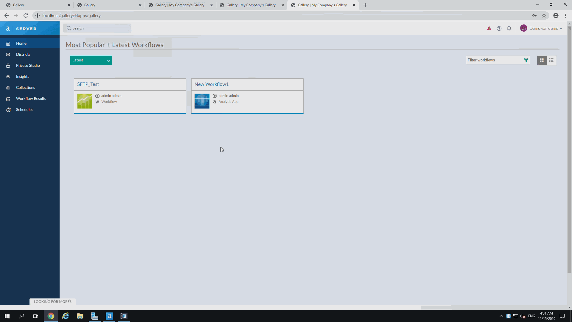 Schedule Workflow
